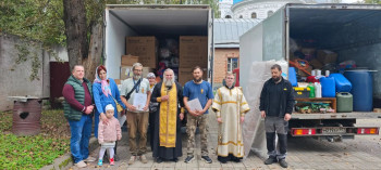 Отправление гуманитарного груза в подшефное подразделение Преображенского храма микрорайона Саввино