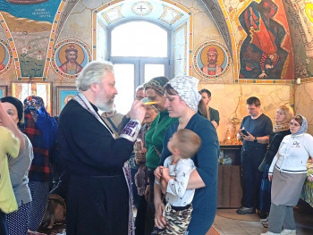 Гости на приходе Борисоглебского храма города Раменское